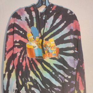 Apparel The Simpsons MAD Engine Tie Dye Medium Sweatshirt Hoodie Matt Groening